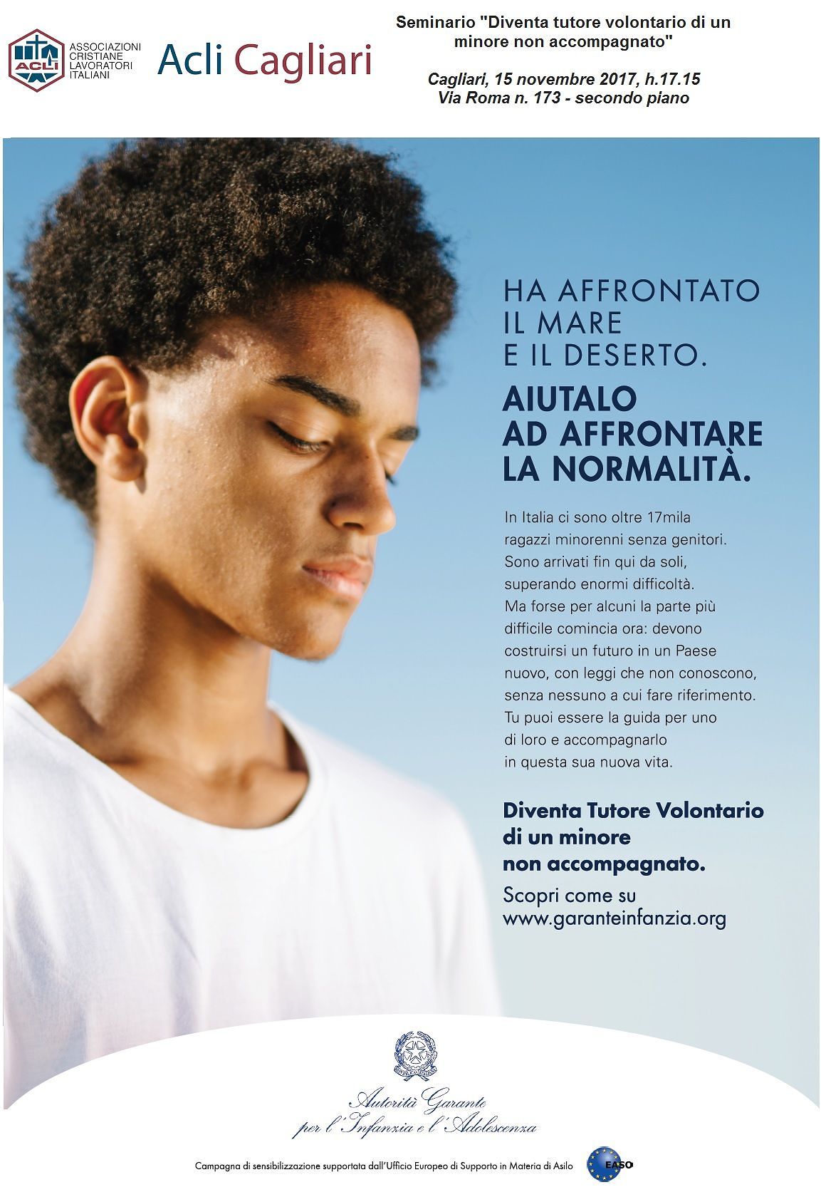Un seminario a Cagliari per diventare tutore di un minore non accompagnato