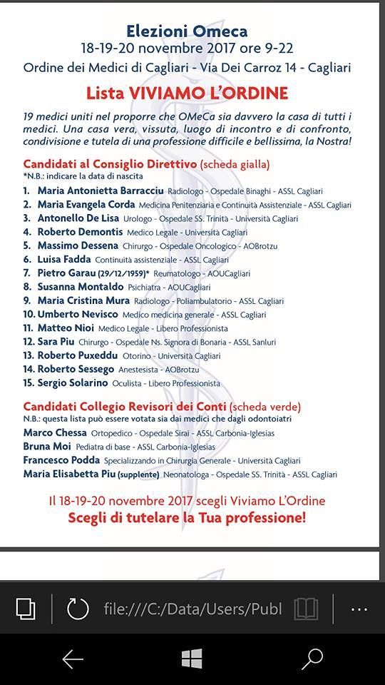 Cagliari, medici e odontoiatri vanno alle urne: Mondino Ibba resiste dal 1981