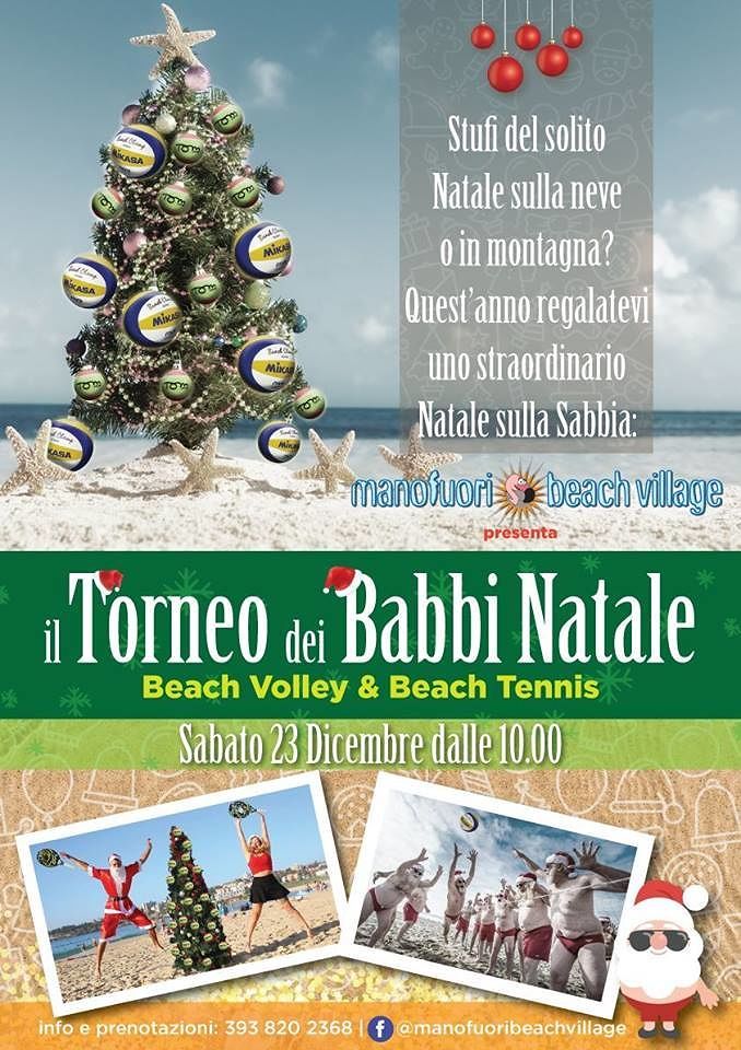 Cagliari, lo show dei Babbi Natale sulla sabbia al Califfo: un torneo imperdibile