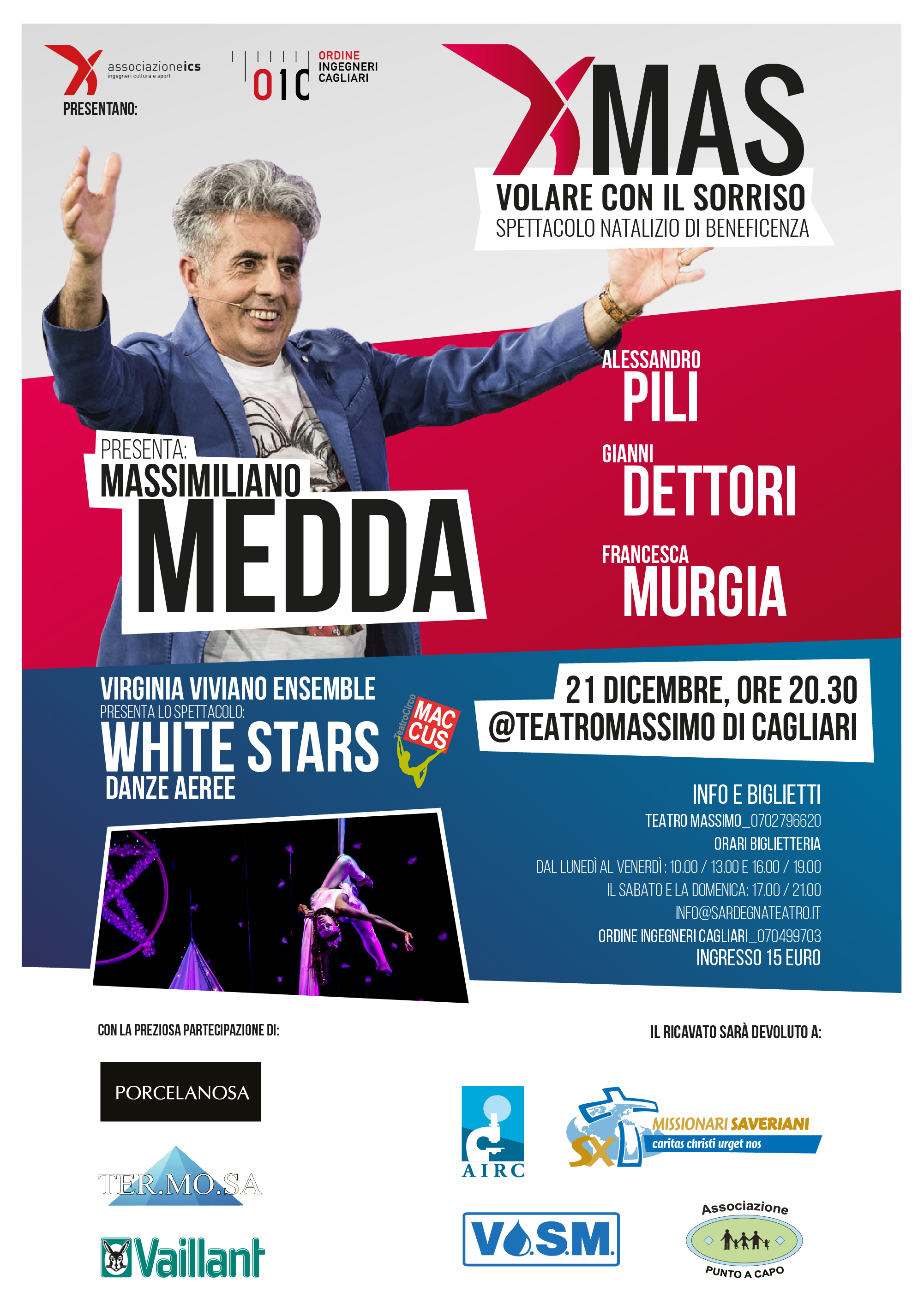 “Xmas: volare con il sorriso”, al teatro Massimo lo spettacolo di beneficenza degli ingegneri cagliaritani