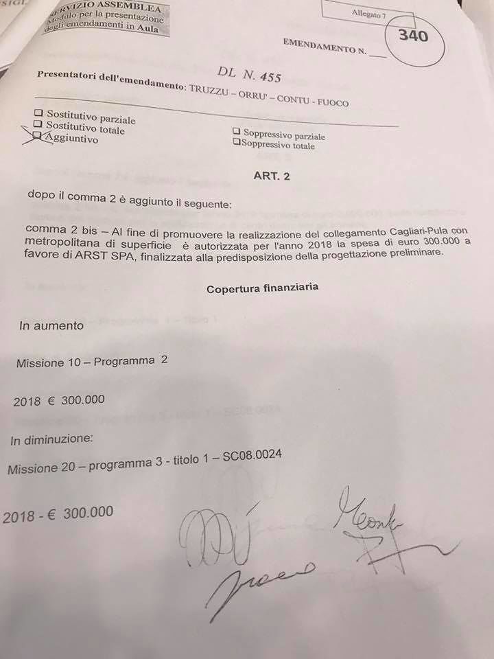 “Bocciata la nuova metropolitana leggera da Cagliari sino a Pula”