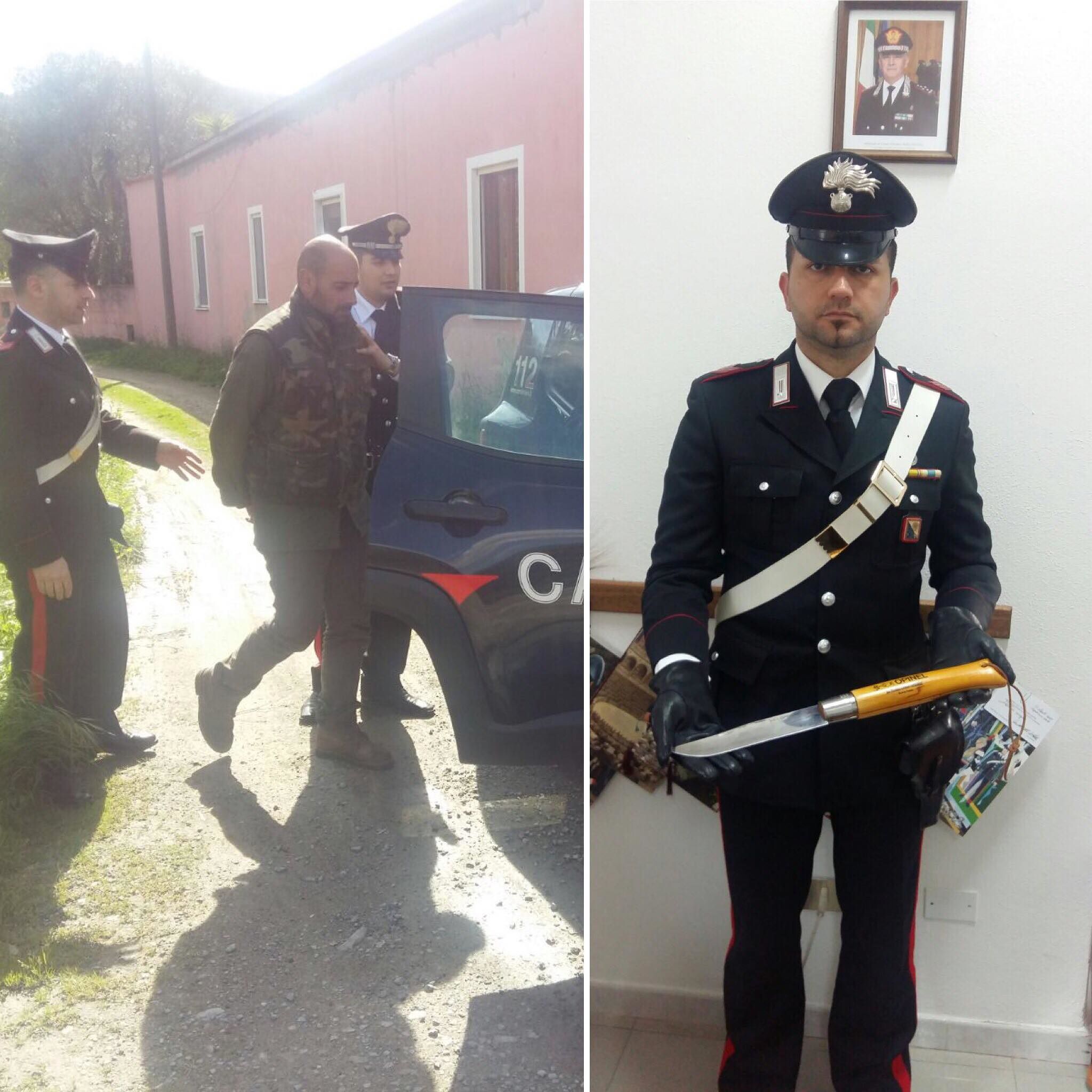 Teulada, in preda ai fumi dell’alcol distrugge un bar e minaccia col coltello i carabinieri