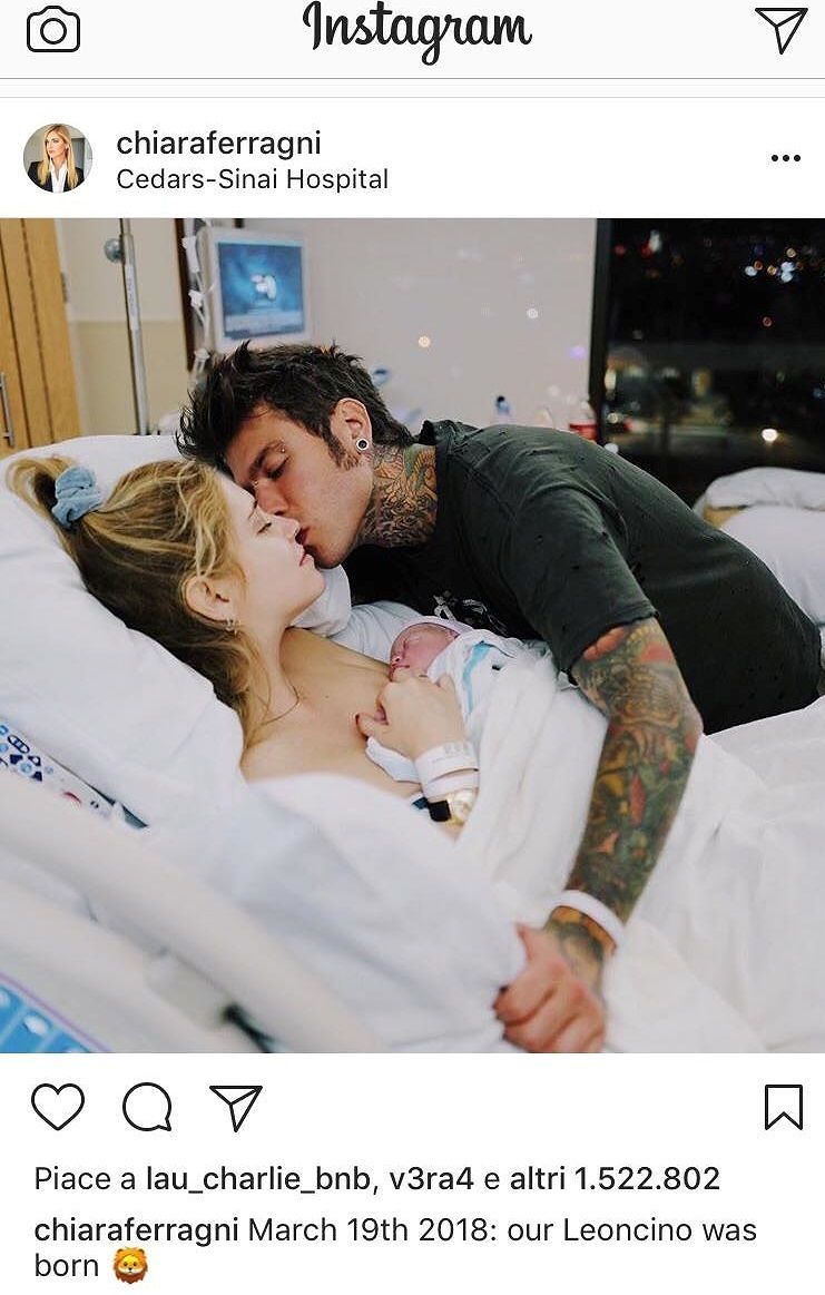 E’ nato Leone, il figlio di Chiara Ferragni e Fedez