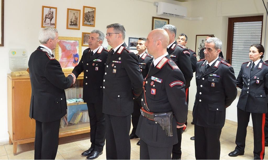 Carabinieri, visita del Generale Ilio Ciceri in Sardegna