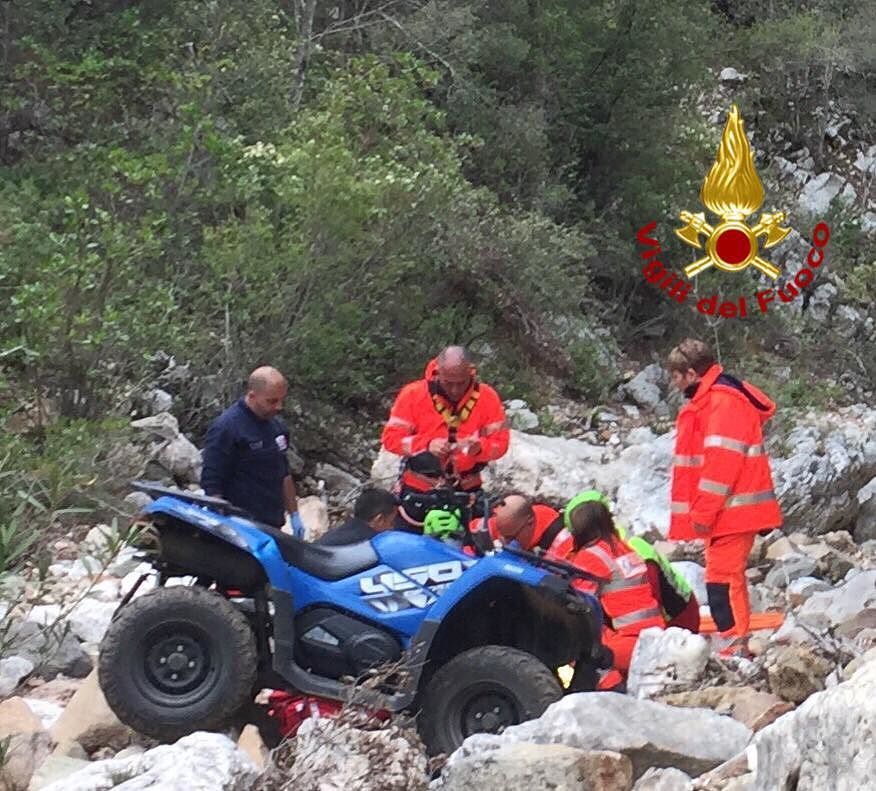 Baunei, incidente col quad al Golgo: difficili le operazioni di soccorso