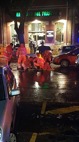 Cagliari, incidente a causa della pioggia in viale Trieste: investite due donne