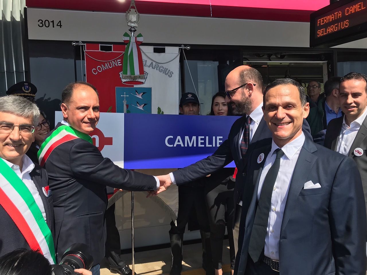 Selargius, la nuova fermata della metropolitana si chiama Camelie: la doppia festa