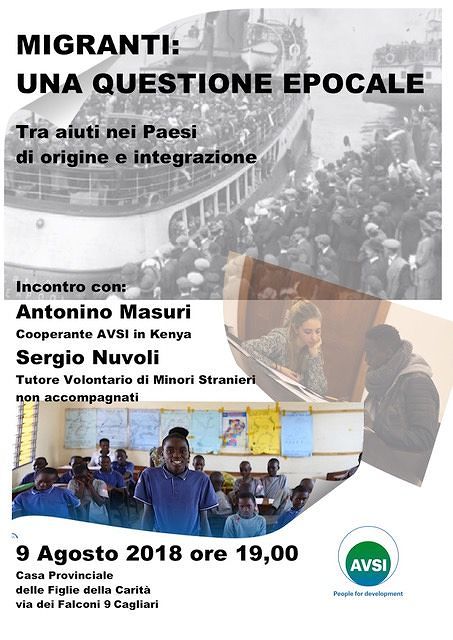 “Migranti: una questione epocale. Tra aiuti nei paesi di origine e integrazione”, un incontro a Cagliari