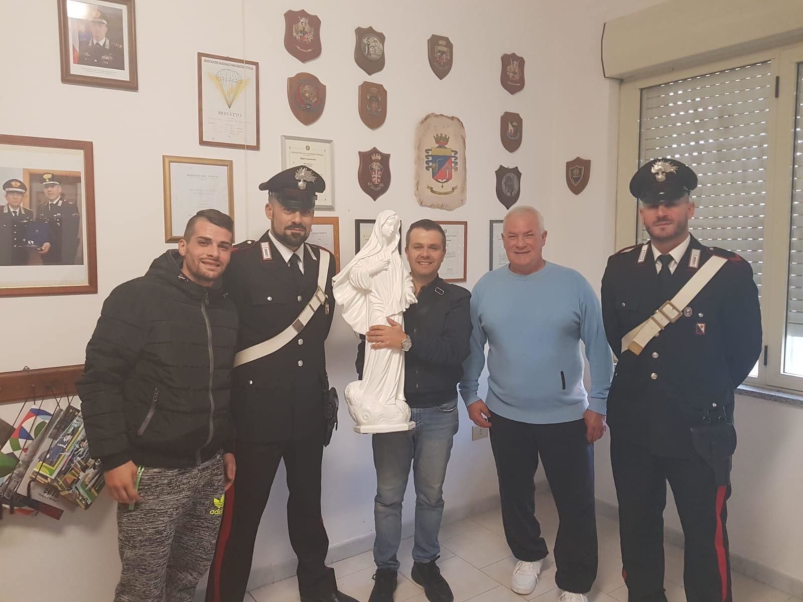 Sinnai, ritrovata fra i cespugli la statua della Madonna rubata a Monte Cresia
