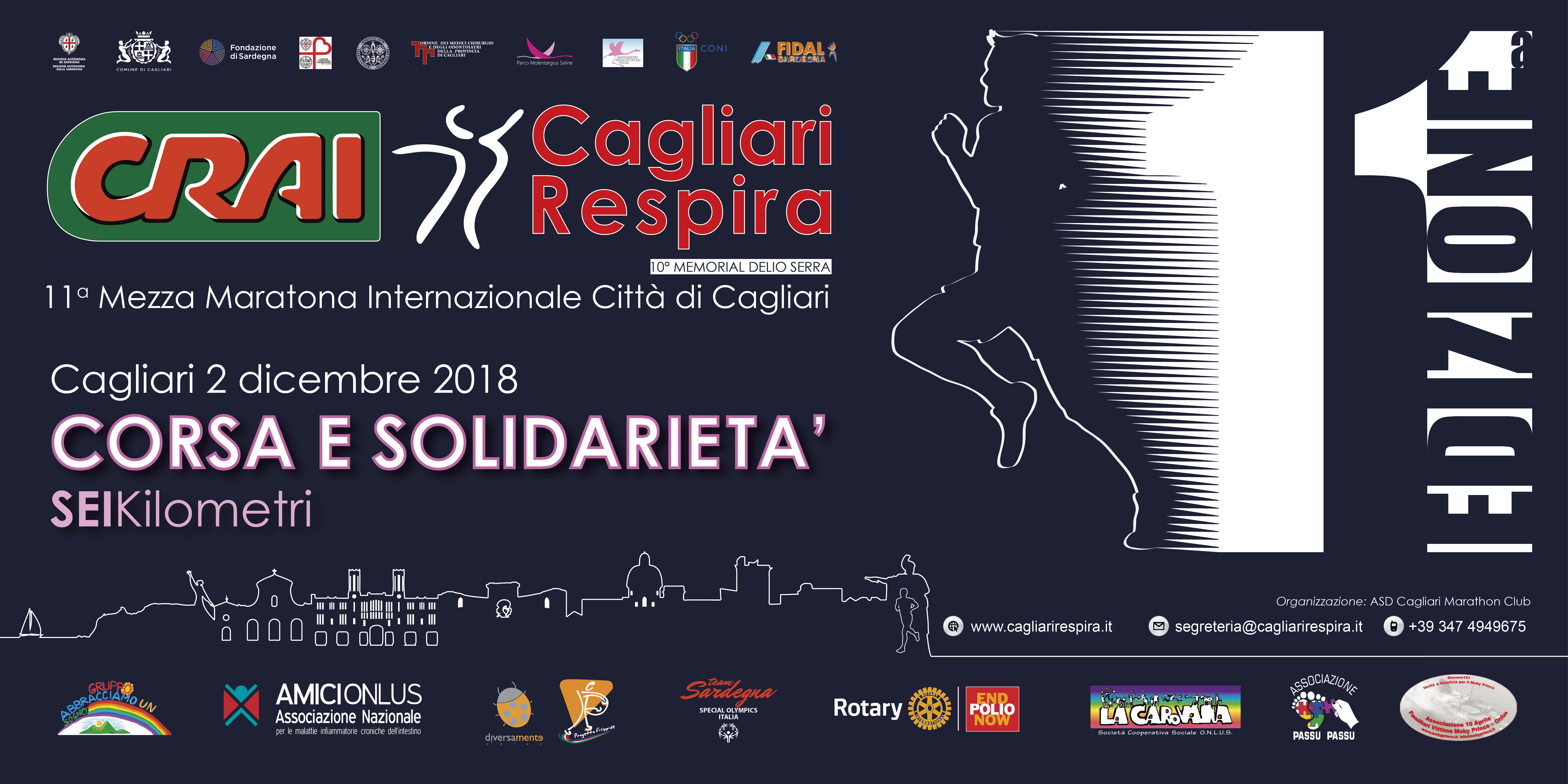 CRAI CagliariRespira, ritorna l’iniziativa Corsa e solidarietà