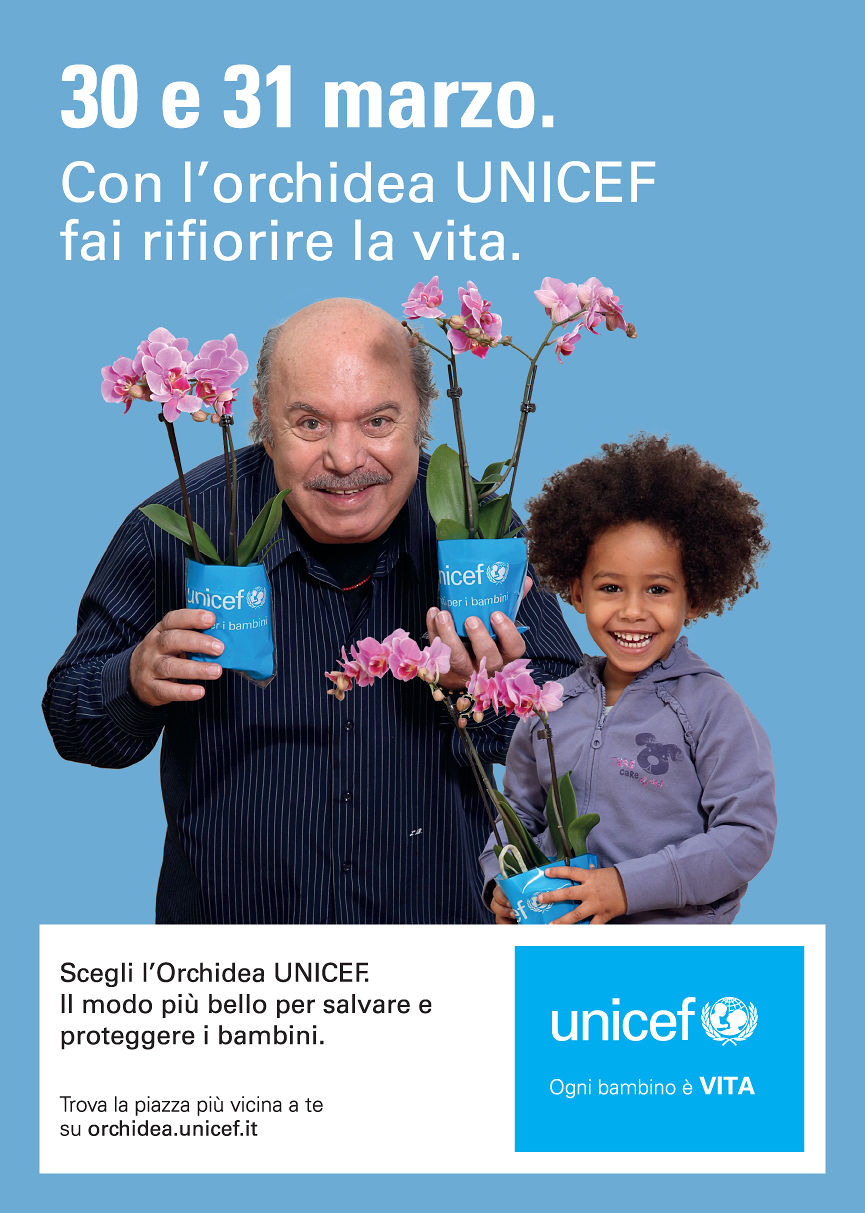 Unicef: i prossimi 30 e 31 marzo torna l’Orchidea in 2.400 piazze in Italia