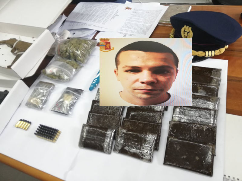 Monserrato, droga e armi nascoste nel sacco della spazzatura: 27enne cagliaritano in manette