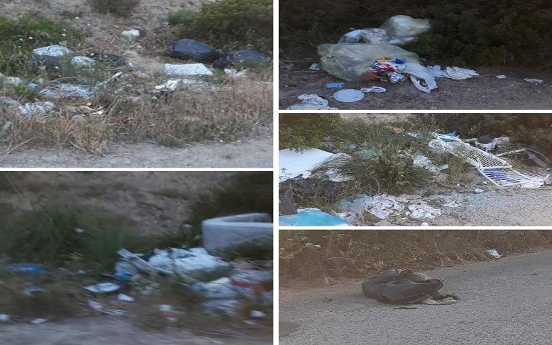 Sestu, inciviltà choc dietro la chiesa: “Un cane morto accanto a un mare di rifiuti”