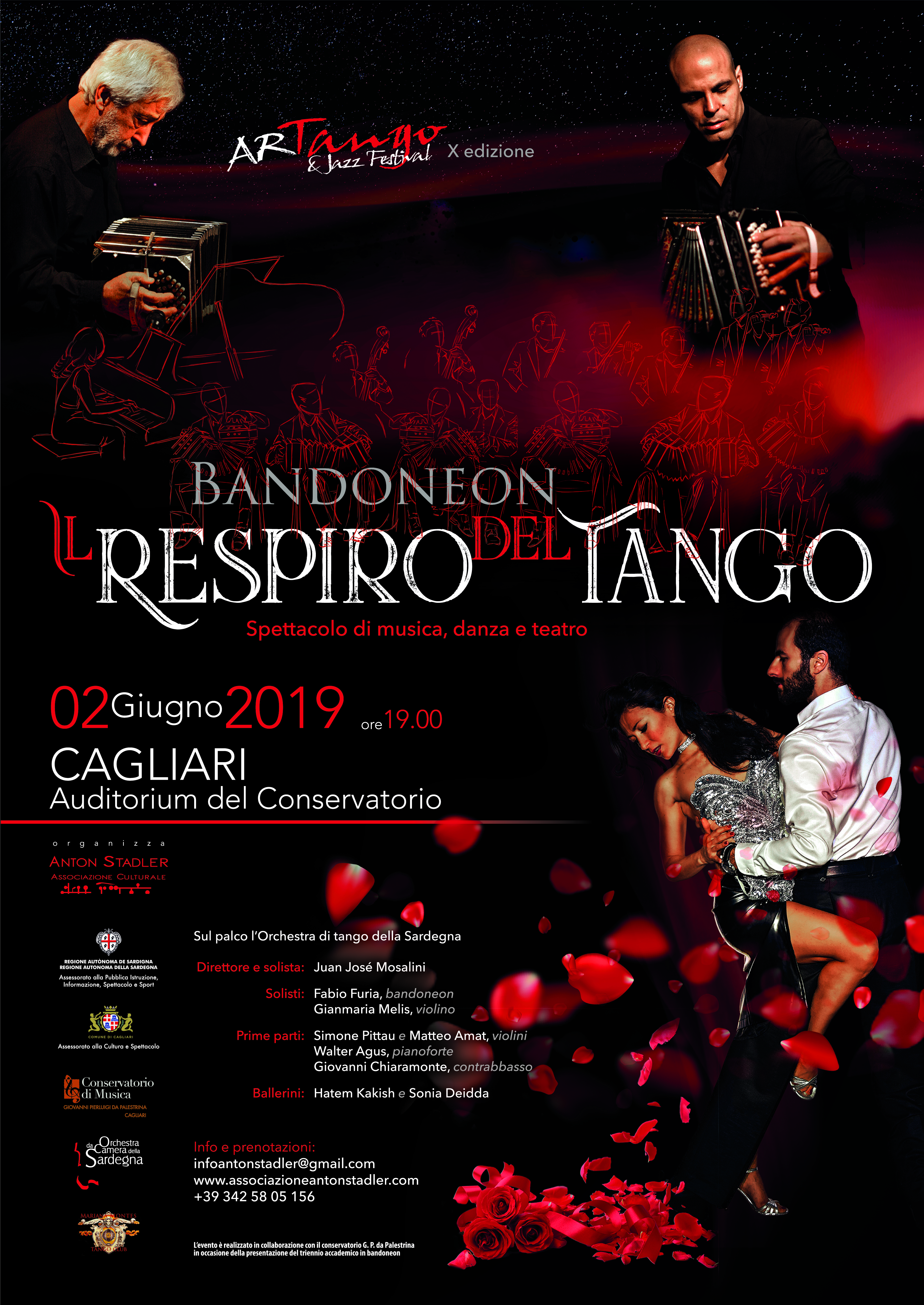 Cagliari, all’auditorium del Conservatorio una serata nel segno del tango e del bandoneon