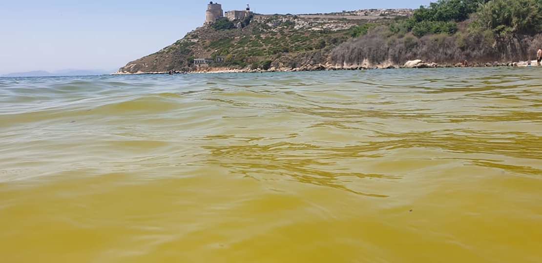 Cagliari, a Calamosca il mare diventa giallo: “Che schifo, non possiamo fare il bagno”
