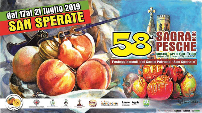 58° Sagra delle Pesche 2019. Vi aspettiamo dal 17 al 21 luglio a  San Sperate