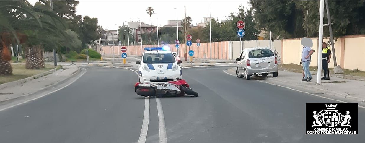 Incidente a Sant’Elia, scontro tra una moto e una Xara: centauro al pronto soccorso