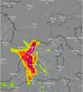 Meteo, cella temporalesca punta verso la Sardegna: in arrivo piogge e temporali