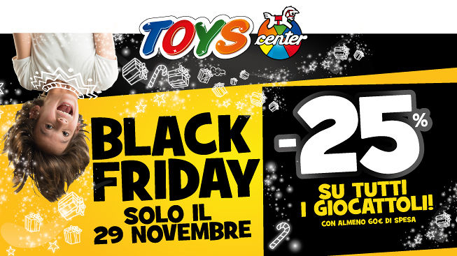 Al Toys Center dal 26 novembre al 5 dicembre nei negozi e online c’è il Sottocosto e oltre 100 giocattoli con un super Black Price!
