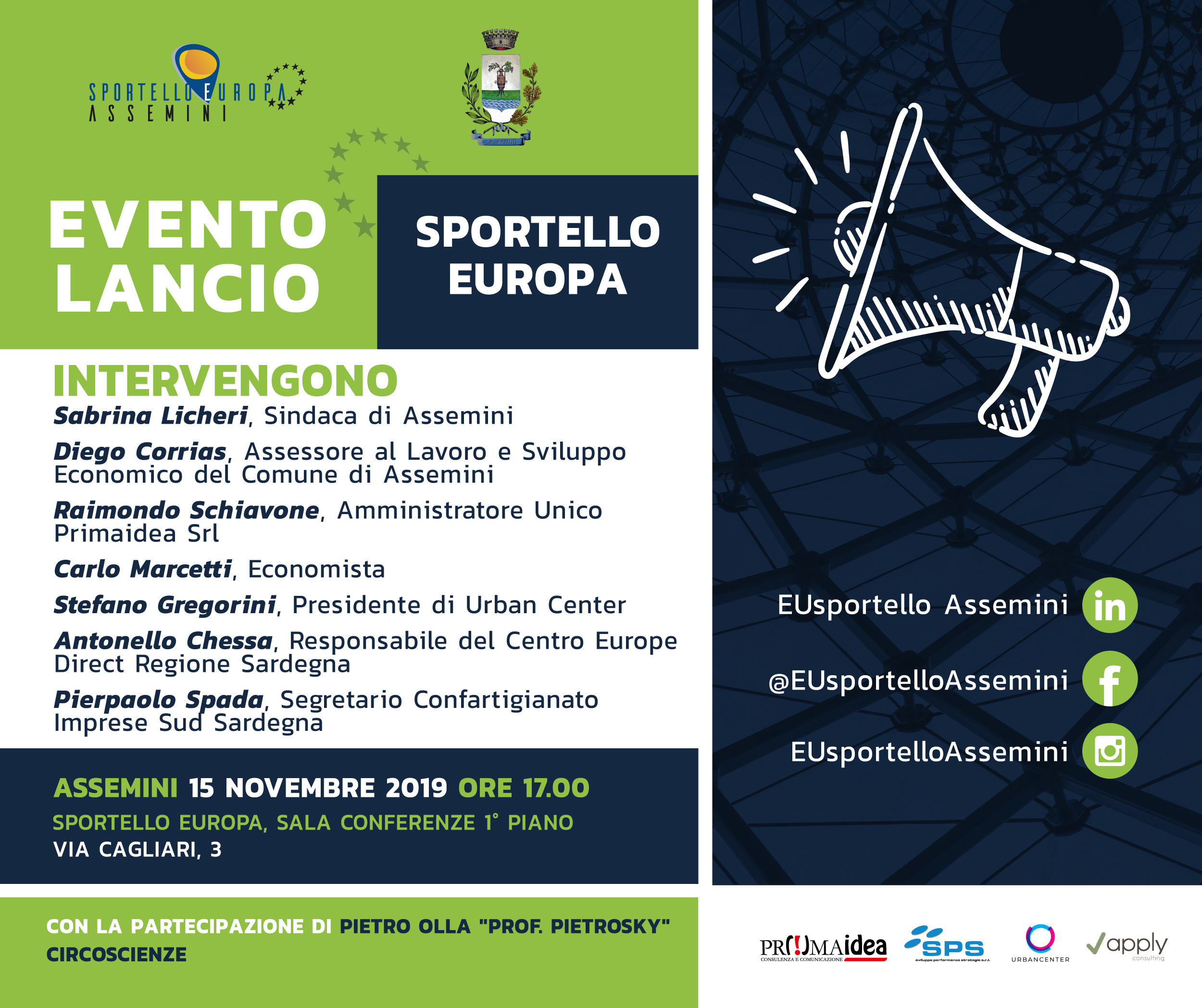 Assemini, apre lo Sportello Europa del comune