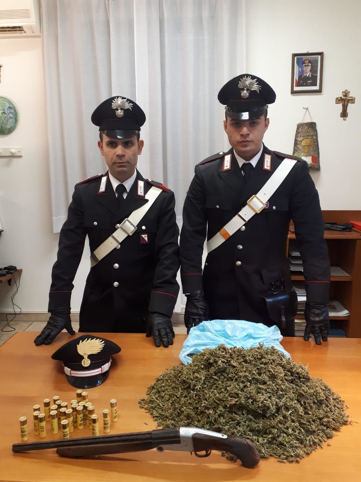 Furti in un cantiere a Carbonia, arrestato 38enne: in casa 1 kg di marijuana e un fucile