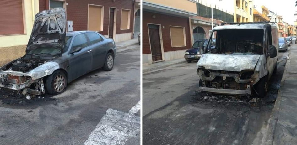 Incendiari scatenati a Quartu: “Hanno distrutto un’auto e un furgone”