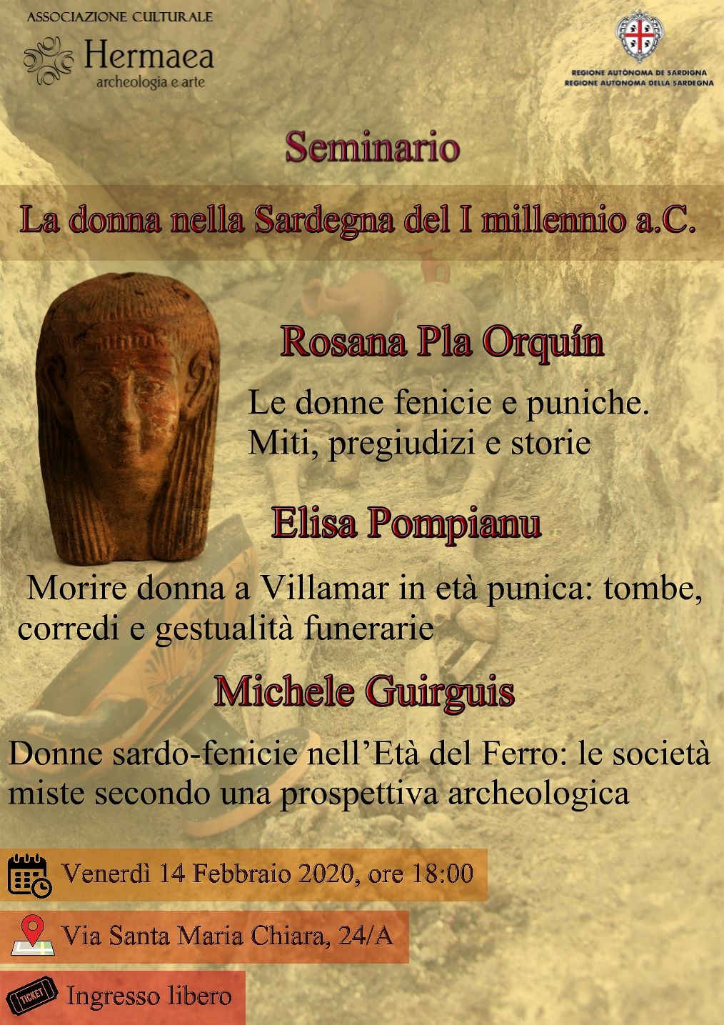 La donna della Sardegna del I millennio a.C., un seminario a Cagliari
