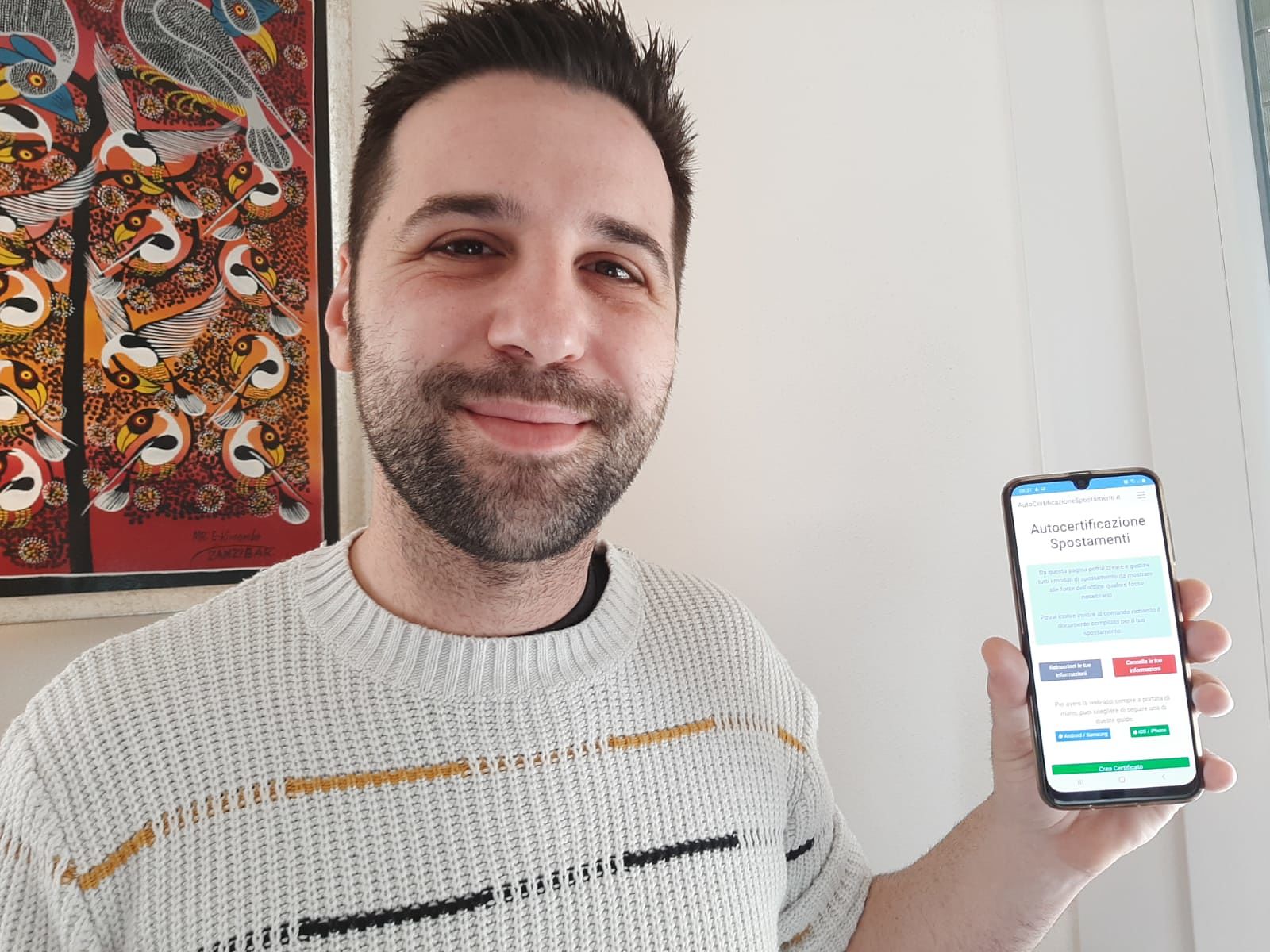Coronavirus, la creazione di un giovane cagliaritano: “Web app per l’autocertificazione degli spostamenti”