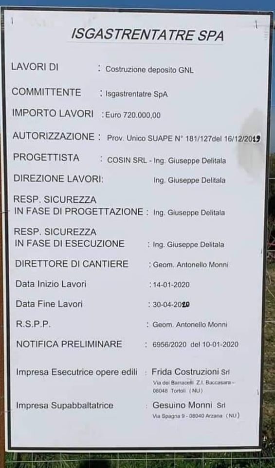 Quartu, il Grig: “Cittadini preoccupati per il deposito di gas naturale lungo viale della Musica”