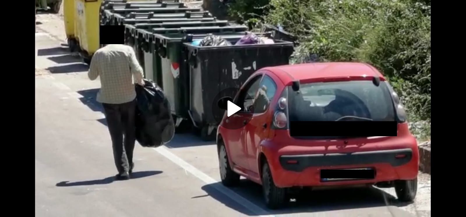 Abbandono di rifiuti ad Alghero, le telecamere riprendono gli incivili
