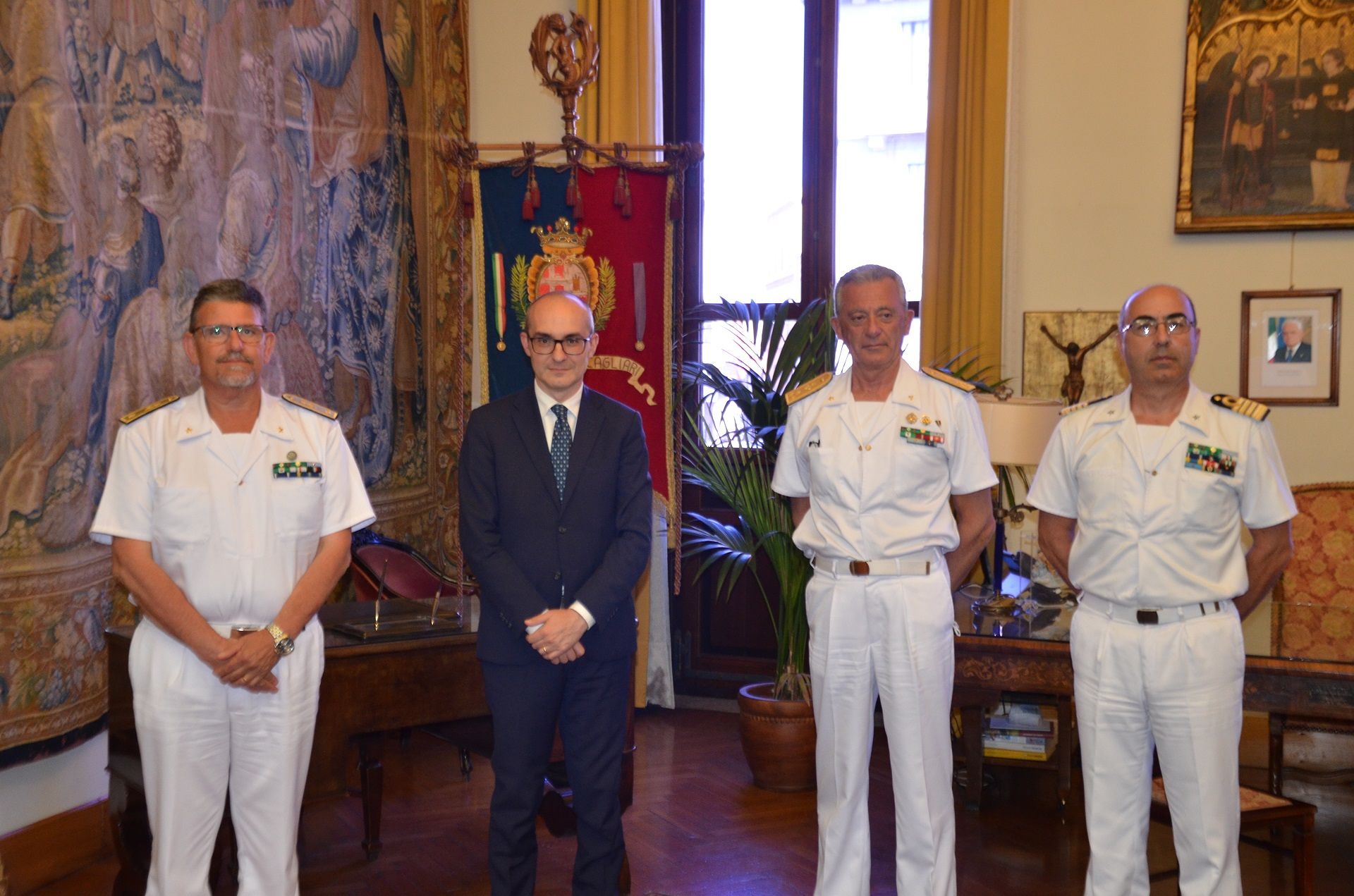 Cagliari, Truzzu incontra il nuovo Direttore Marittimo della Sardegna Mario Valente