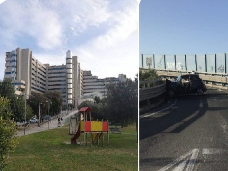Sbalzata fuori dall’auto sull’Asse Mediano, in condizioni disperate al Brotzu la 25enne di Cagliari