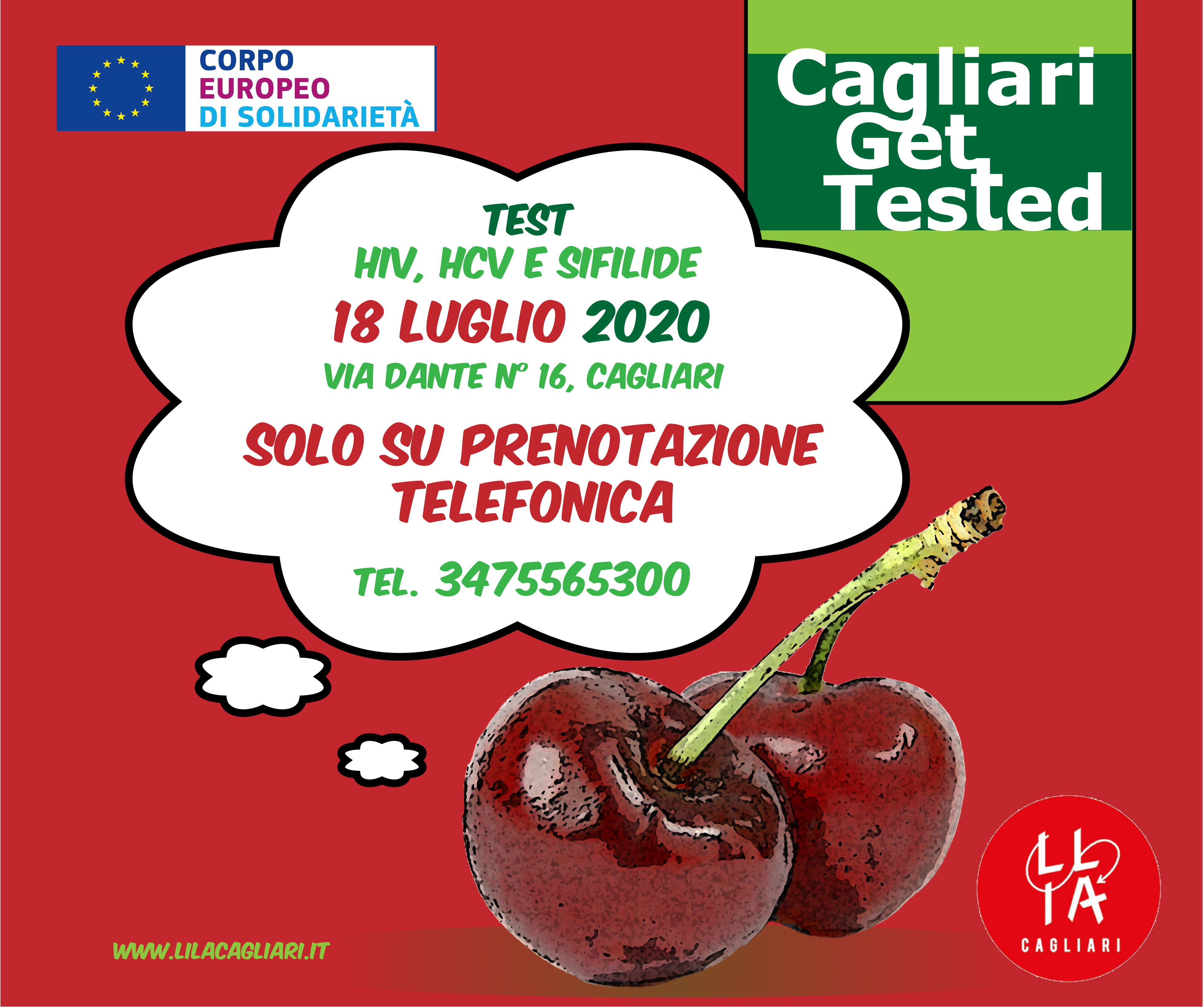 Lila Cagliari fa il bis: test rapido per Hiv e sifilide anche il 18 e 25 luglio