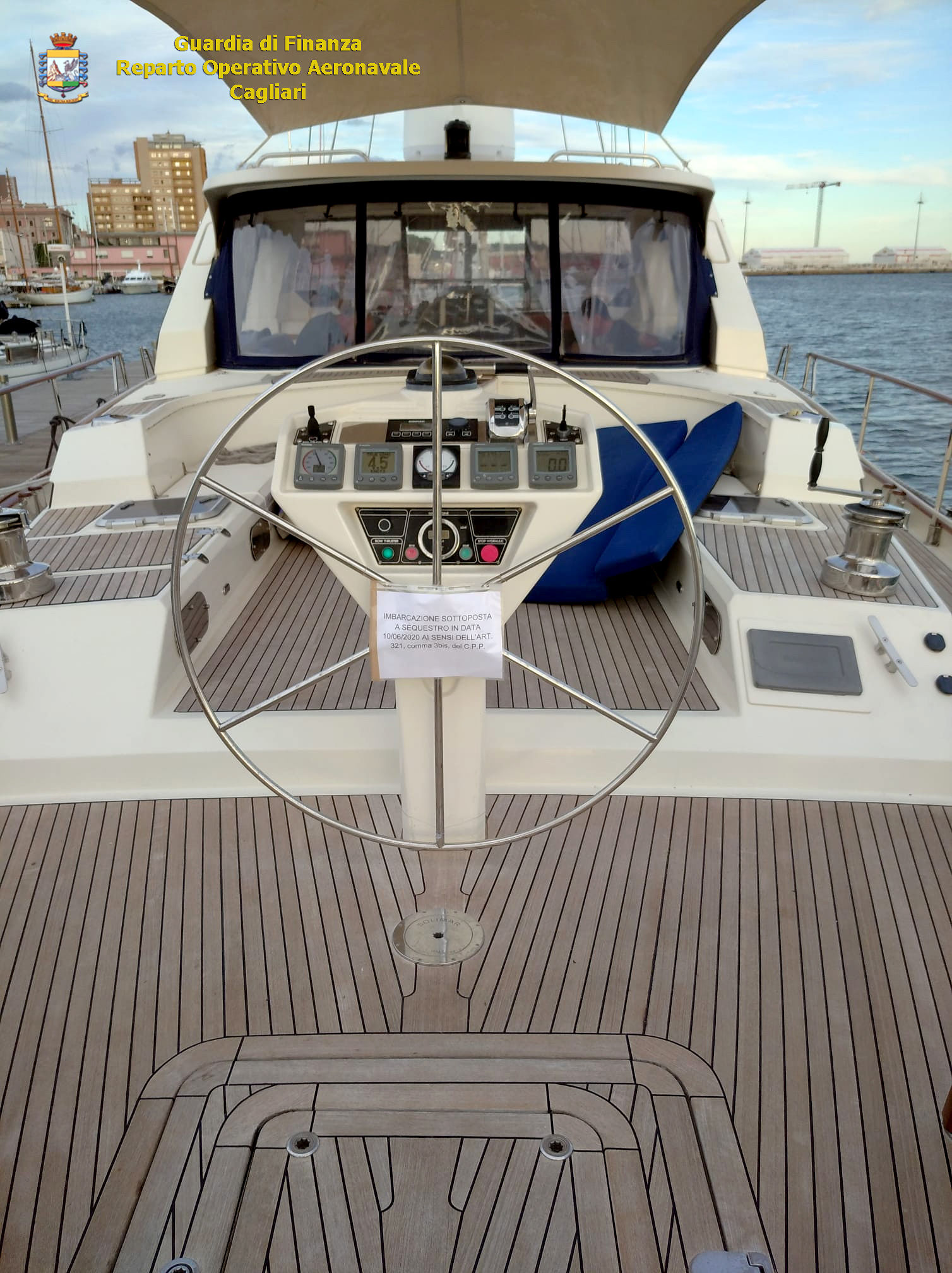 Barca a vela di lusso sequestrata al porto di Cagliari: tributi evasi per seicentomila euro