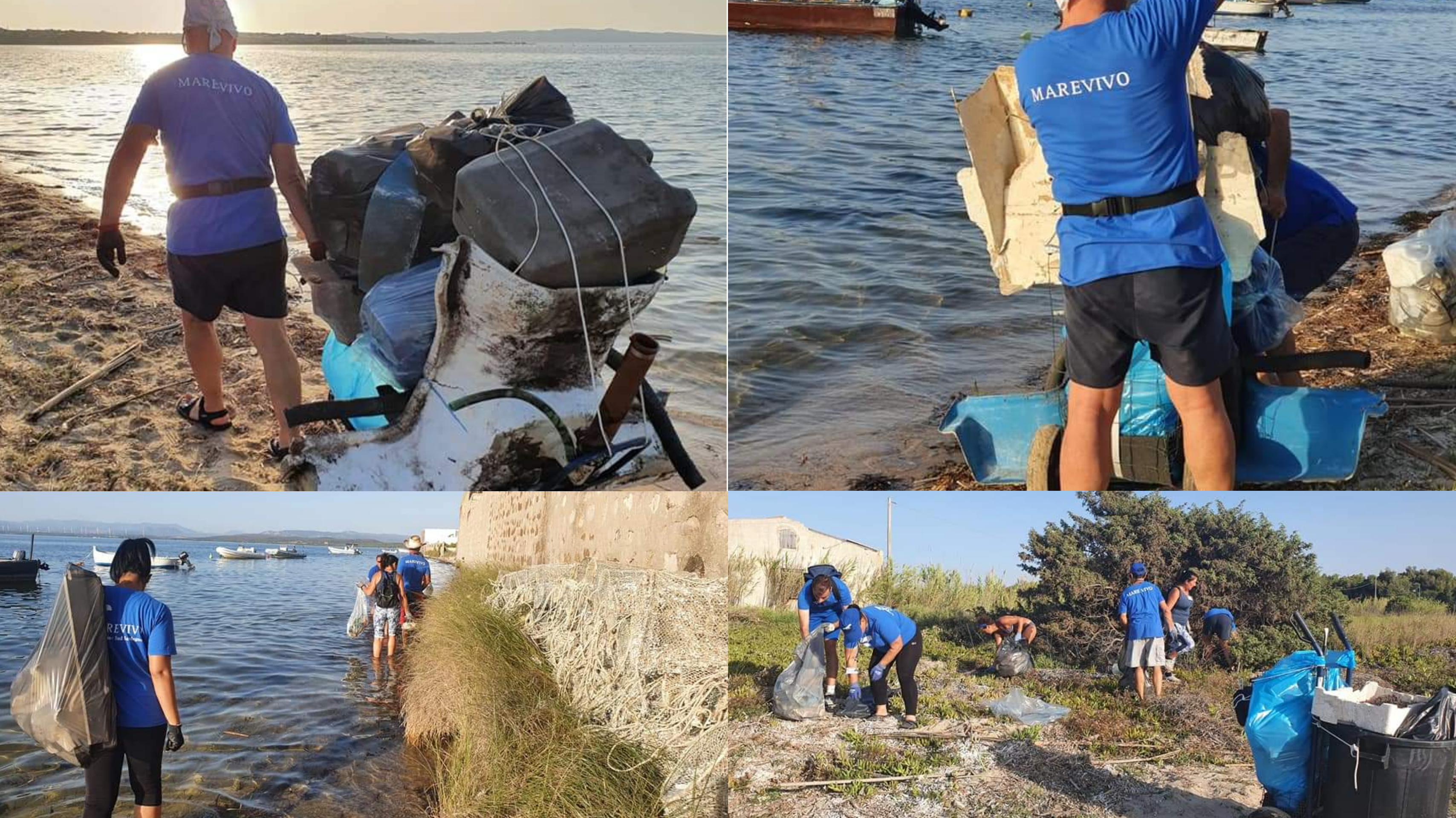 Calasetta, raccolti dalla spiaggia di Cussorgia cinquanta sacchi di rifiuti