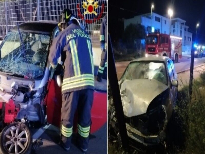 Pauroso schianto frontale tra due auto a Capoterra: un uomo e una donna all’ospedale