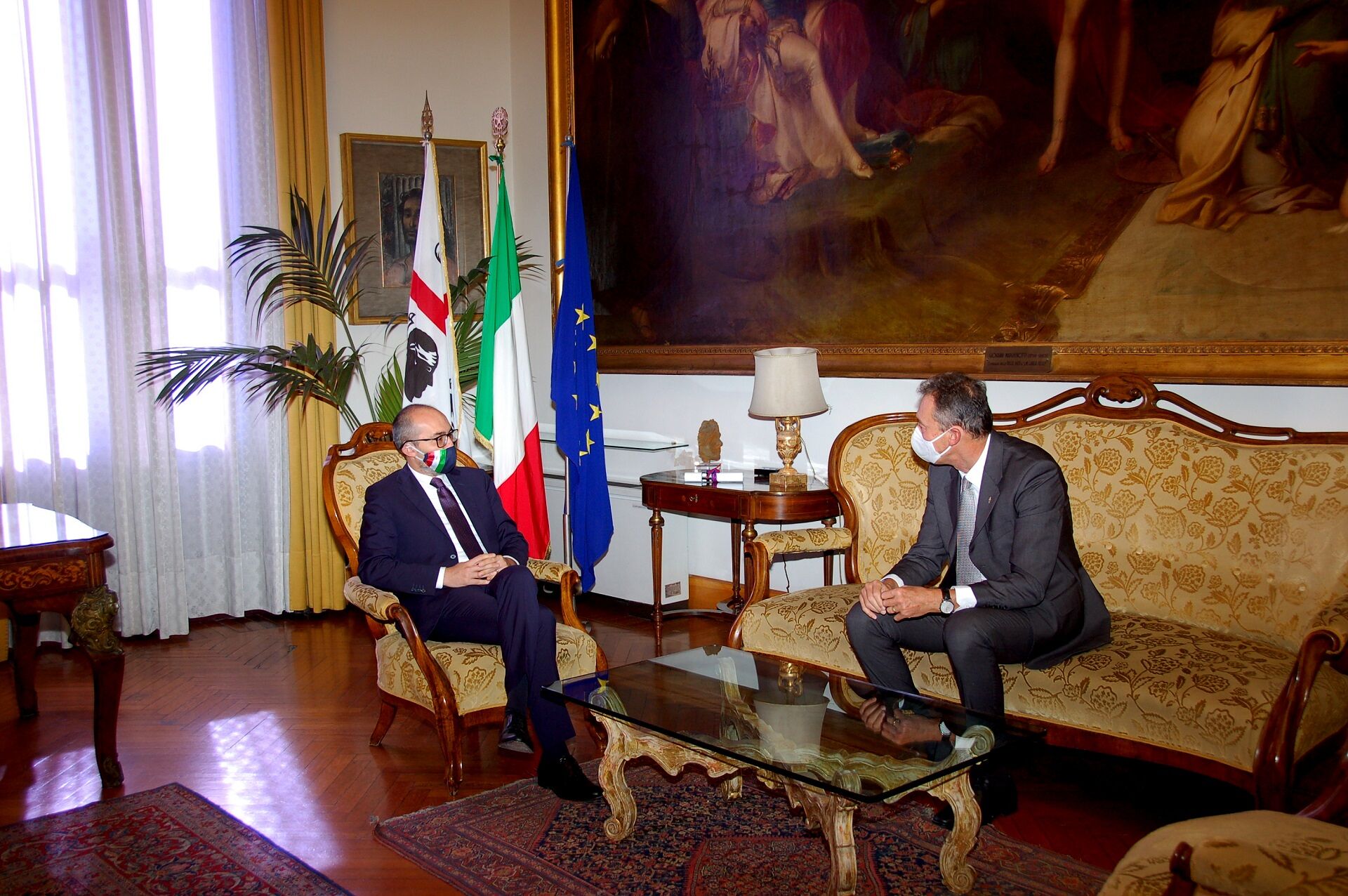 Cagliari, il sindaco ha ricevuto in Municipio il questore Paolo Rossi