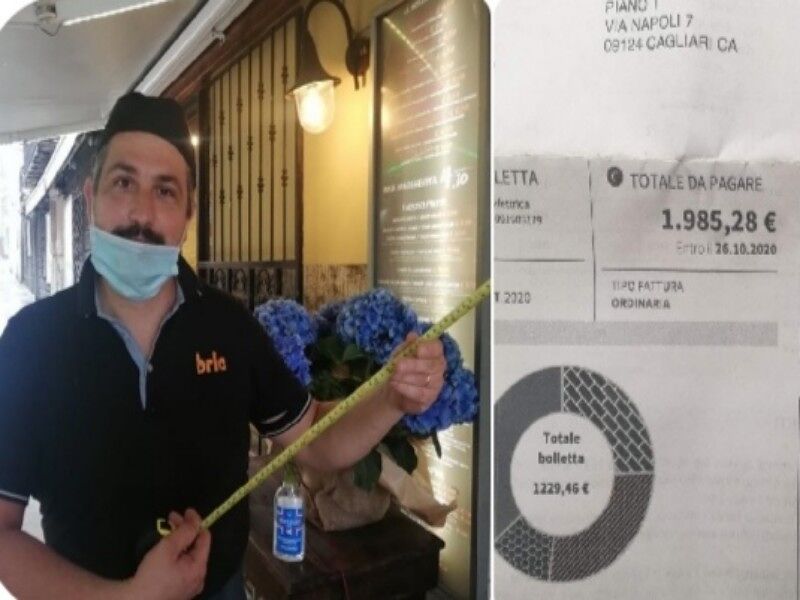 Cagliari, “4500 euro a fondo perduto? Nessun ristoro, ci pago a malapena le bollette”
