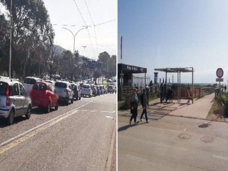 Sabato, zona gialla e 20 gradi: tanti cagliaritani in “fuga” verso il Poetto