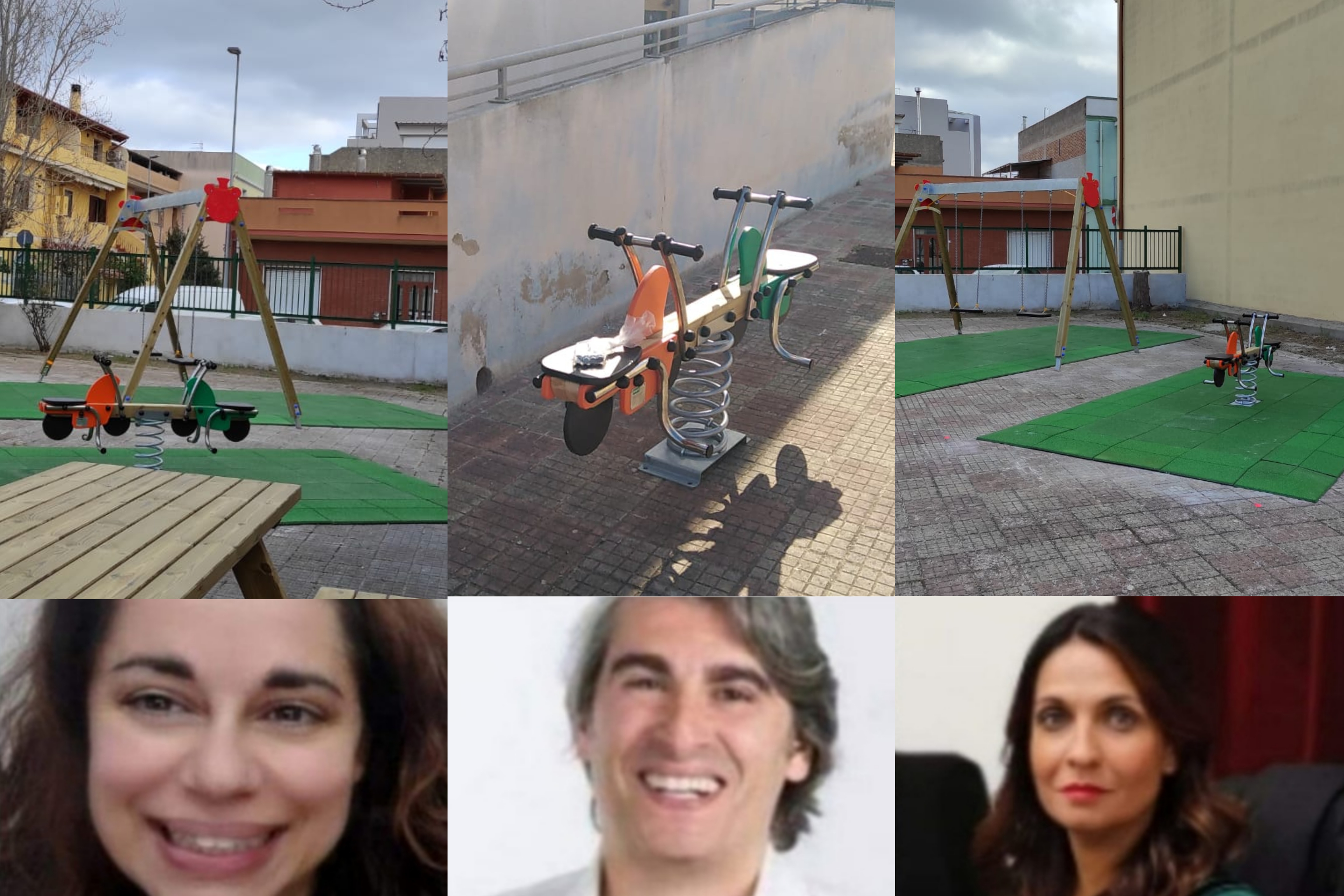 Monserrato: altalene, giochi a dondolo e tavolo per le merende per i bimbi e le famiglie dello stabile di via Monte Arqueri