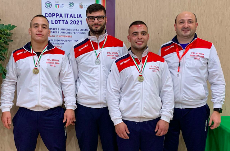 Coppa Italia di Lotta Stile Libero, i lottatori della Polisportiva Athlon conquistano tre medaglie: un Argento e due bronzi