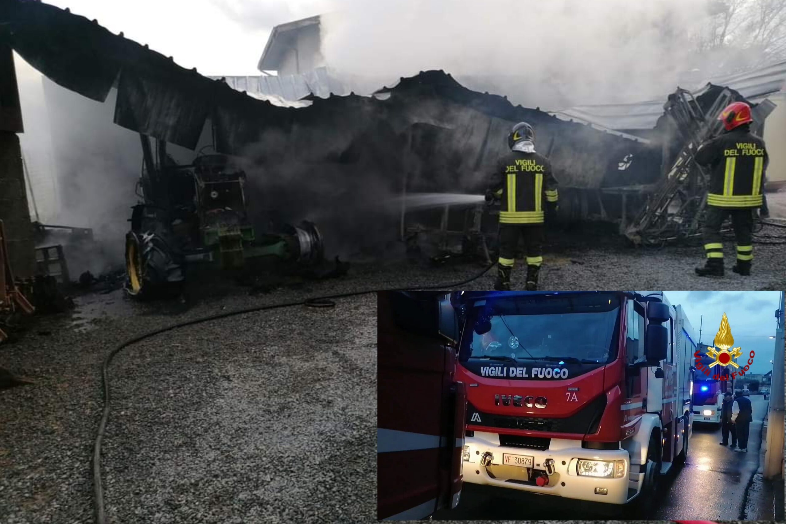 Samassi, trattori e capannone in fiamme: il paese si mobilita per aiutare la famiglia che ha perso i sacrifici di una vita