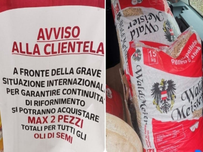 Guerra e crisi, a Cagliari olio di semi razionato e assalto al pellet a 6,50 euro