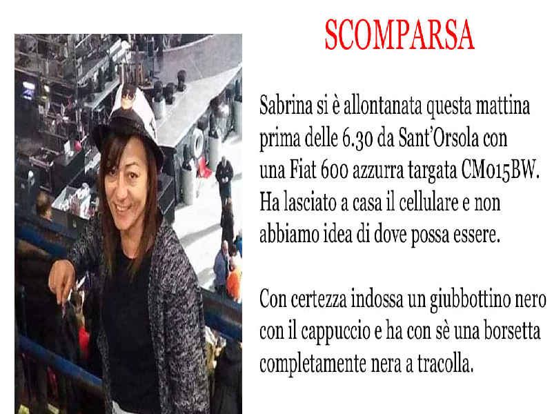 Esce con l’auto e scompare, sos per una 53enne sarda: “Chi ha visto Sabrina Manca?”