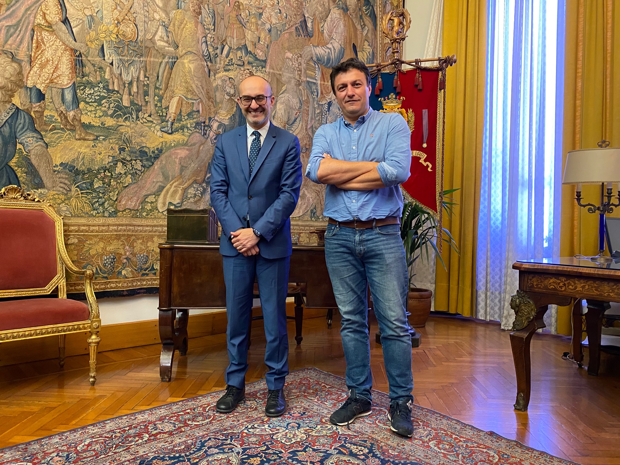Cagliari, il sindaco Truzzu incontra il nuovo amministratore delegato di Tiscali Davide Rota