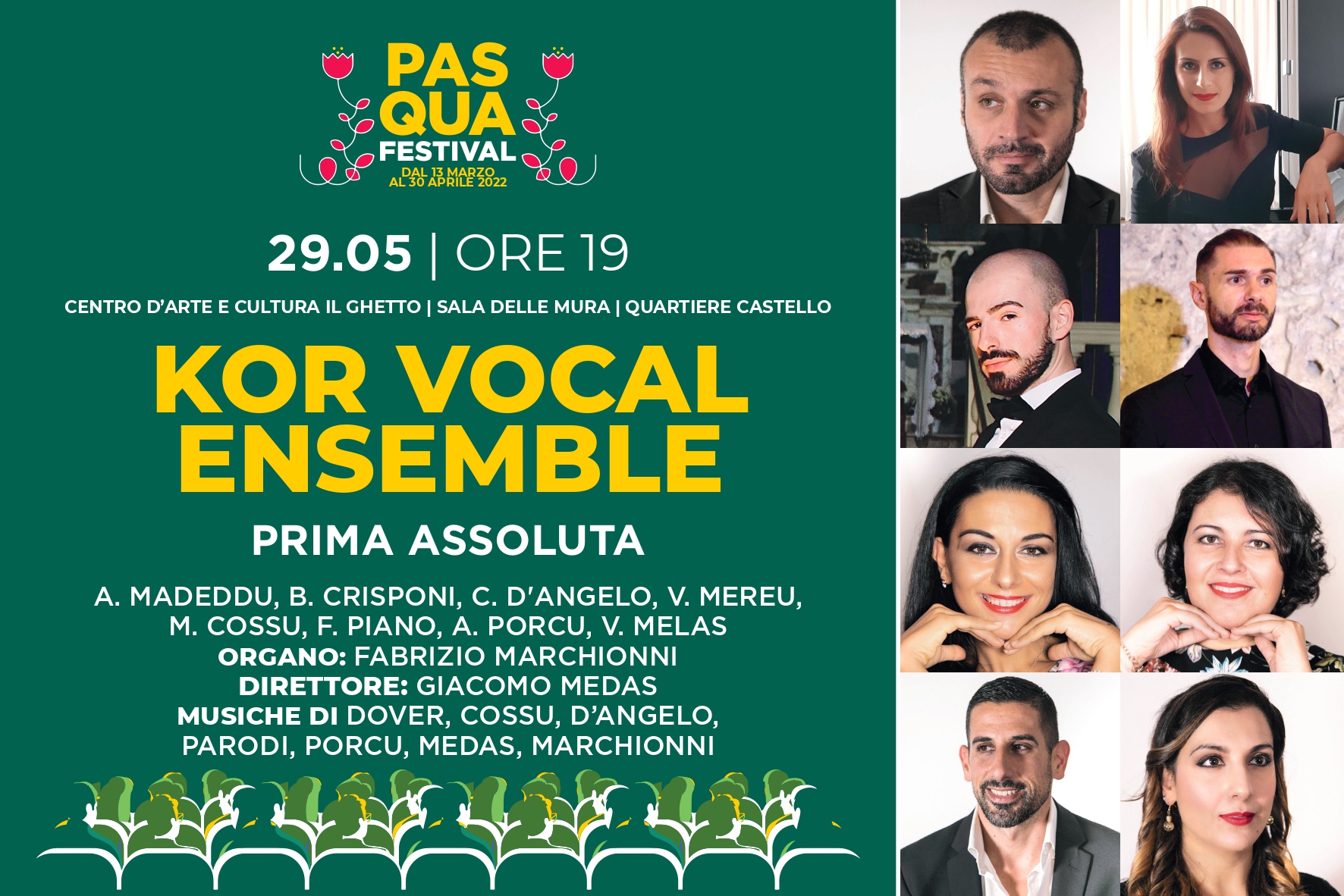 Cagliari, si chiude con il gruppo vocale “KOR” il Festival di Pasqua 2022