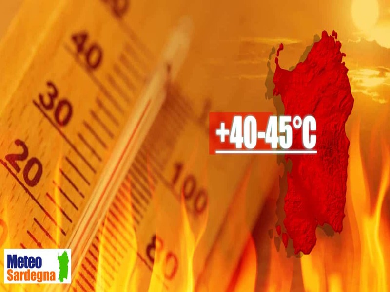 Sardegna, arriva il caldo a 45 gradi e nel weekend nuova fiammata da Cagliari a Olbia