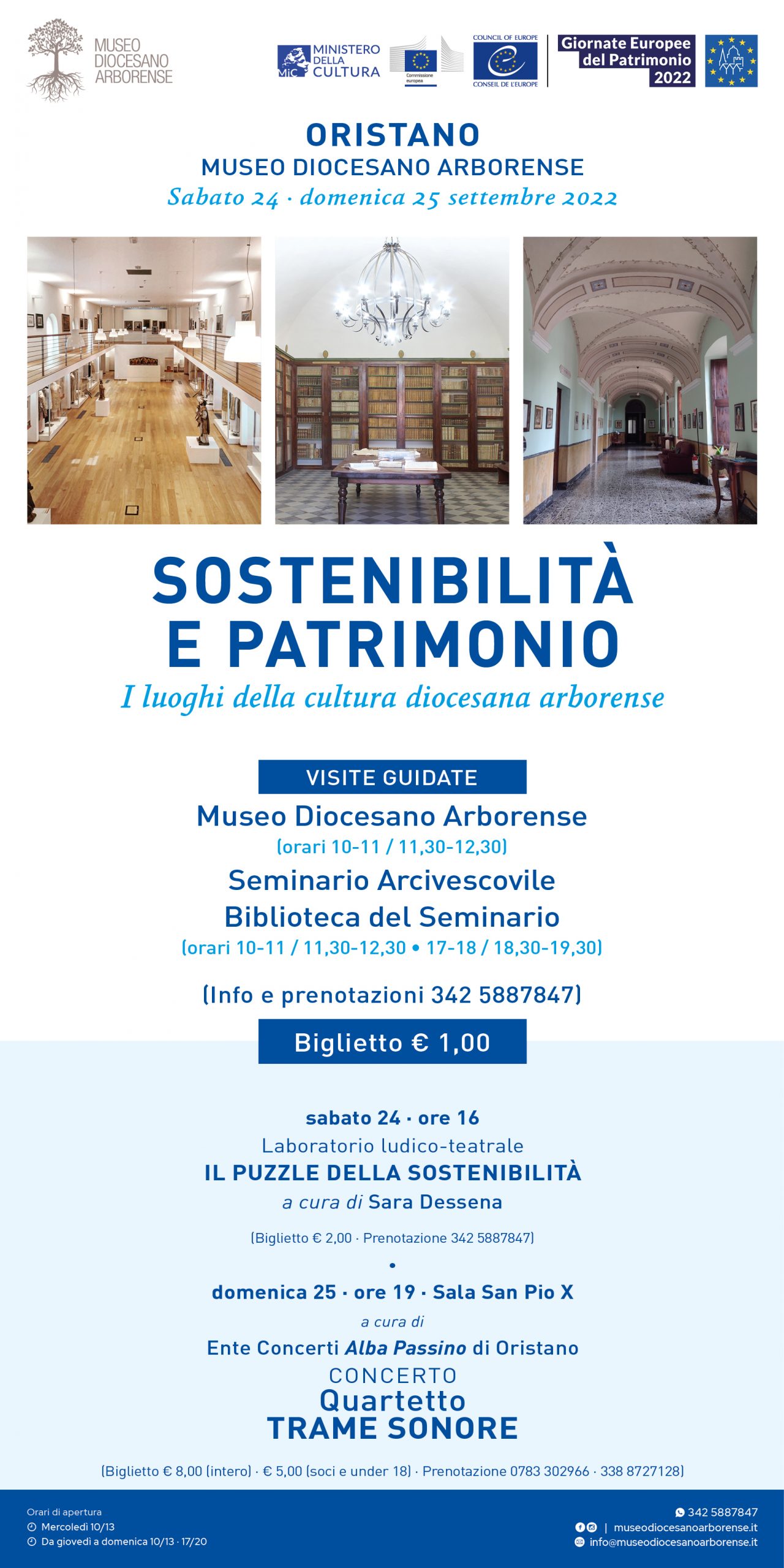 Eventi ludici, visite guidate e concerti al Museo Diocesano Arborense