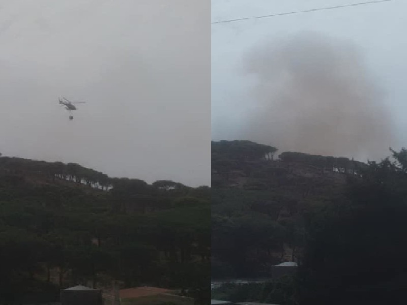 Paura nelle campagne di Arbus: fiamme fino alle case di campagna, canadair in volo