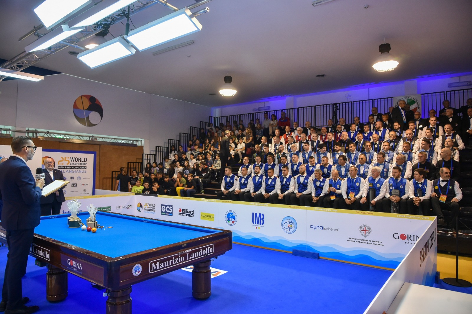 A Calangianus conclusa la prima giornata del campionato mondiale di biliardo 5 birilli